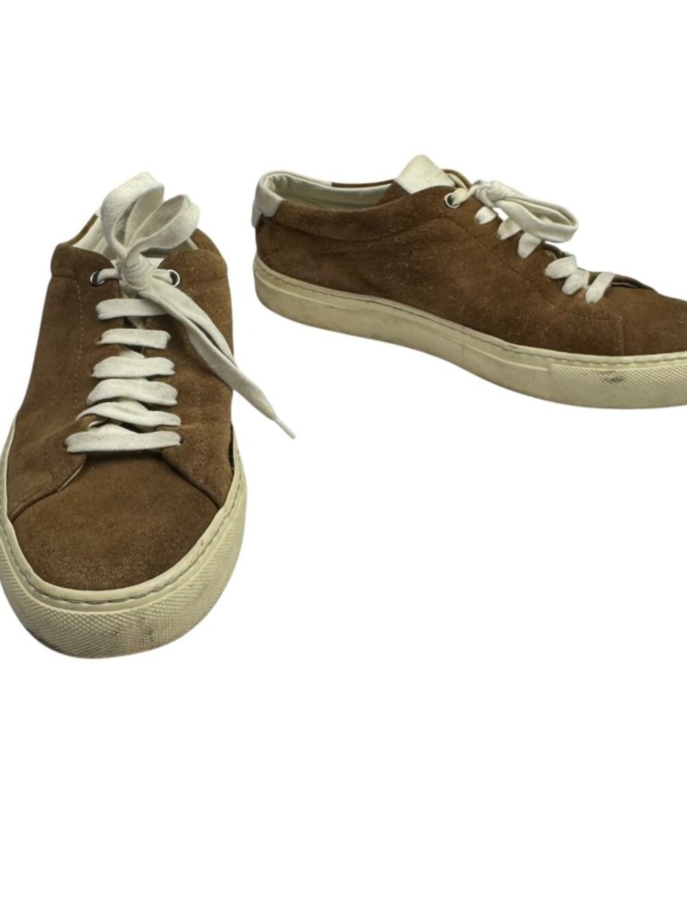 Good Man Brand Men's Suede Sneakers Brown White Lo Top Italy Size 9